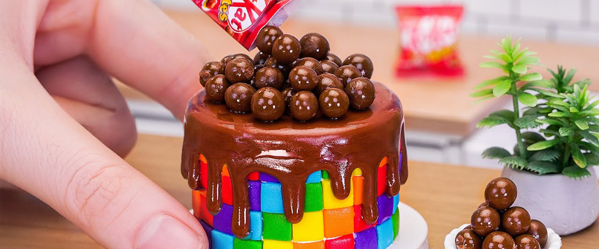 Amazing KITKAT Cake  Perfect Miniature Rainbow Chocolate Cake Decorating | Best Of Tiny Cakes