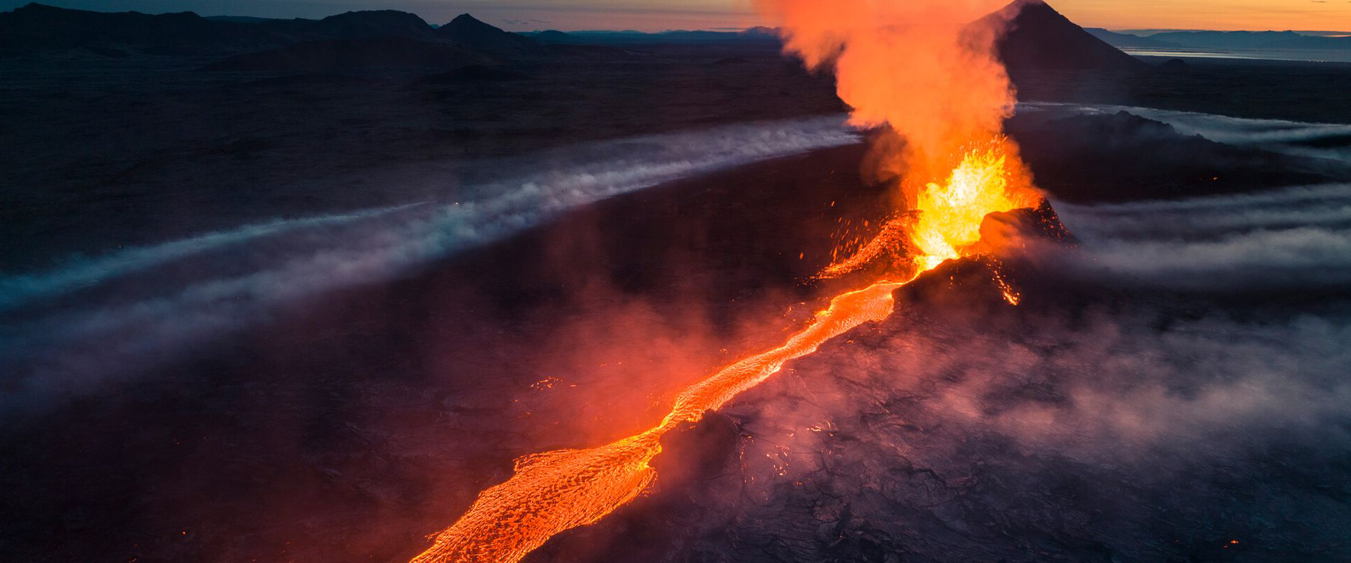 ⁣Iceland volcano: Eruption creates massive fissure